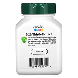 Натуральна добавка 21st Century Milk Thistle Extract, 60 вегакапсул - мініатюра 3