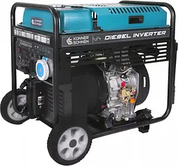 Konner & Sohnen Генератор дизельний інверторний KS 9500IDE ATSR, 230В, 9.5кВт, АВР(ATS), електростартер, 130кг
