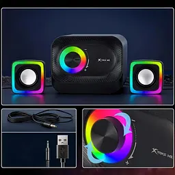 Акустична система 2.1 XTRIKE ME SK-502, 11Вт LED USB+3,5мм чорна - мініатюра 4
