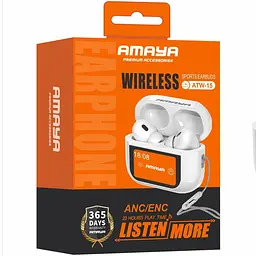 Бездротові TWS навушники Amaya ATW-15 ANC+ENC White - мініатюра 2