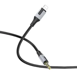 Аудіо кабель Borofone BL19 Lightning – AUX 3.5мм 1 м Black (34362_3340063) - мініатюра 2