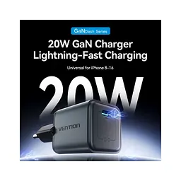 Зарядний пристрій Vention USB-C PD 20 Вт GaN сірий (FEVH0-EU)