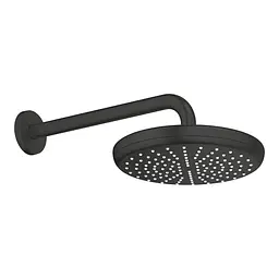 Верхній душ з душовим кронштейном 286 мм, 1 режим струменя Grohe Tempesta 210 1022182430, Чорний матовий - мініатюра 2