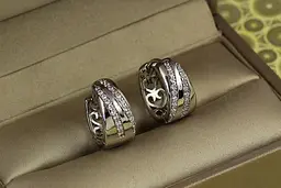 Сережки кільця Хuping Jewelry Септа 1,5 см сріблясті