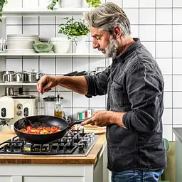 Сковорода вок KitchenAid CFA 28 см з керамічним покриттям (CC003294-001) - мініатюра 6