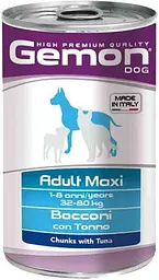 Вологий корм Gemon Dog Adult Maxi шматочки з тунцем для собак великих порід 1250 г