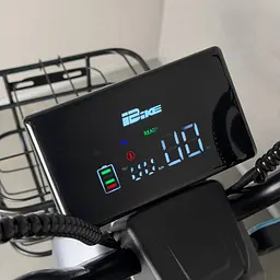 Міський електровелосипед EVOBIKE Nova S 500W з пасажирським сидінням, поворотниками, корзиною та дисплеєм, 48V 12Ah (економний, до 40 км/год), графітові-сірого кольору  - мініатюра 3