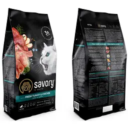 Сухий корм для кішок Savory Kitten Chicken with Fresh Turkey 2 кг (4820232630143) - мініатюра 2