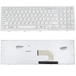 Клавіатура для ноутбука SONY (VPC-EH series) rus, white - мініатюра 2