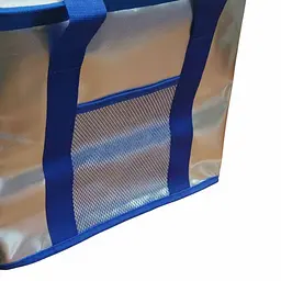 Термосумка для холодних та гарячих продуктів Сіра з синім 25 літрів 35х32х19 - мініатюра 2