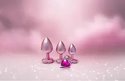 Анальна пробка Gleaming Love Pearl Pink Plug M 8.3 см (рожевий) - мініатюра 3