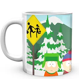 Кухоль GeekLand South Park Ерік Стен Кайл Кенні SP 02.25 330 мл білий - мініатюра 2