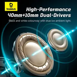 Накладні навушники Baseus GoPlay 1+ Max Gaming Wired Headphones, 7.1 VSS, USB, white - мініатюра 10