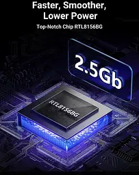 Перехідник USB 3.0 Type-A --> Ethernet RJ45 2.5Gb CM648 Ugreen чорний - мініатюра 5