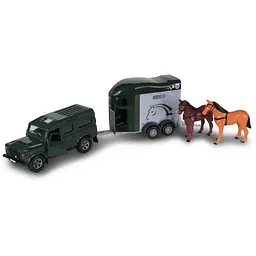 Ігровий набір TechnoDrive Land Rover з причіпом і фігурками коней (520460.270) - мініатюра 2
