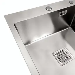 Кухонна мийка Platinum Handmade HSBB PVD з нержавіючої сталі 3.0 мм квадратна 50x50x22 см сіра - мініатюра 6