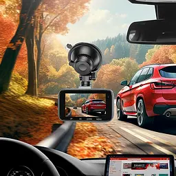 Відеореєстратор HOCO Driving recorder with 3-inch display (with rear camera) DV6 1080p/30FPS front, 720p rear, G Sessor - мініатюра 2