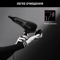 Rowenta Фен Karl Lagerfeld Powerline, 2100Вт, 3 режими, дифузор, іоніз-я, хол. обдув, чорний - мініатюра 5