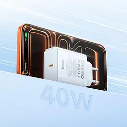 Адаптер мережевий HOCO Source single port PD charger C162A 1Type-C, 40W/3A, PD/QC - мініатюра 3