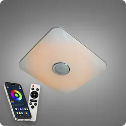 Люстра світлодіодна 517 Dlight RGB з пультом і колонкою 80Вт Білий (02149) - мініатюра 9