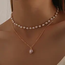 Кольє жіноче з кулоном 14370 36 см золотисте