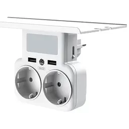 Мережевий фільтр-розгалужовач XO WL09 (2 х розетки 2 х USB) білий - мініатюра 2