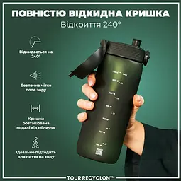Пляшка для води ION8 750 мл (ЕКО пляшка) BPA Free Dark Green (I8RF750DGRE) - мініатюра 4