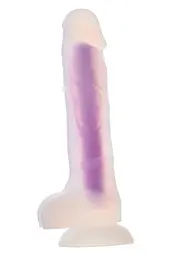 Неоновий фалоімітатор DreamToys Radiant 19 см синій - мініатюра 3