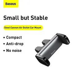 Автомобільний тримач Baseus Steel Cannon Air Outlet Car Mount SUGP-01 Black - мініатюра 2
