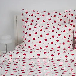 Комплект постільної білизни Melluna Love Story євро білий з принтом (2-04704_36156) - мініатюра 4