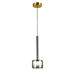 Світильник підвісний LED Levistella 800P3307-1led (120*380) SM, 9W, чорний метал/скло, три режими світла, для вітальні - мініатюра 2