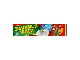 Чипси ЗОЛОТИСТІ картопляні "Золотисті" ф. сметана та зелень 100г