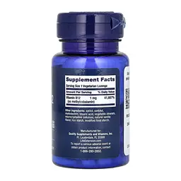 Вітаміни Life Extension Vitamin B12 Methylcobalamin 1 мг 60 капсул - мініатюра 2