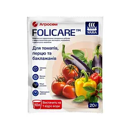 Добриво для томатів, перців та баклажанів YaraFolicare, 20 г