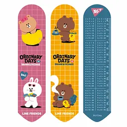 Закладка Yes 708137 Line Friends brown 2D