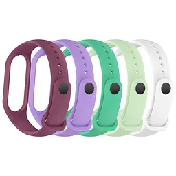 Комплект силіконових ремінців для фітнес браслетів Xiaomi Mi Band 5/6/7, Silicone, floral, зі зручною застібкою, на фітнес трекер та смарт годинник, ArmorStandart (ARM75059)