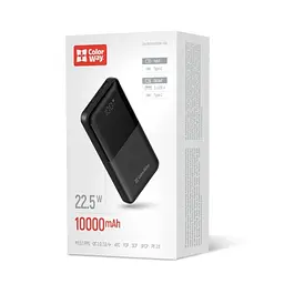 Універсальна мобільна батарея 10000 mAh, Black, 22.5 Вт ColorWay teh0027618 - мініатюра 6