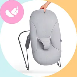 Шезлонг-гойдалка Kinderkraft Calmee сірий (00-00305093) - мініатюра 7