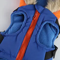 Зимовий жилет для собак з капюшоном та хутром Derby Blue/Orange, S Синій/помаранчевий - мініатюра 6