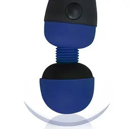 Вібромасажер PalmPower Recharge Blue, перезаряджуваний, гнучка головка, тревел-замок - мініатюра 4