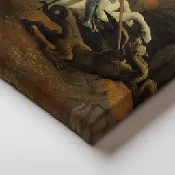 Інтер'єрна картина Святий Георгій та дракон, Рафаель, Raphael, Saint George and Dragon, релігійний декор, 80×60 см (id6948) - мініатюра 2