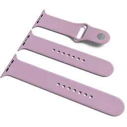 Силіконовий ремінець для Apple Watch Sport Band 38/40/41/42mm(ser.10) (S/M  M/L) 3pcs Ліловий / Lilac Pride