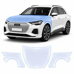 Антигравійна захисна бронеплівка за лекалами для Audi Q4 e-tron F4 2021- капот і передні крила