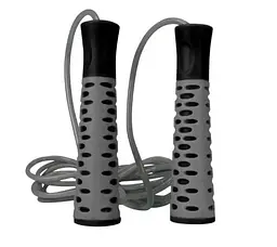 Скакалка PowerPlay 4206 Jump Rope PRO+ Сіро-чорна 2,75 м (PP_4206_Grey/Black) - мініатюра 2