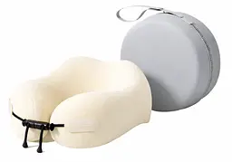 Ергономічна подушка для шиї U-Shape з ефектом пам’яті + жорсткий контейнер,бежевий KT7006294