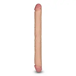Двосторонній фалоімітатор тілесний King-Sized Realistic Slim Ultra Double Dildo 17 дюймів - мініатюра 8