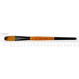 Пензель синтетика овальна FLAME 1368FR №18 коротка ручка Rosa [CD]
