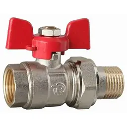 Кран кульовий з американкою Reiger 1/2" прямий метелик