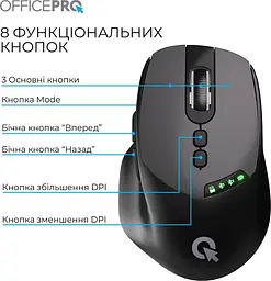 Миша OfficePro Silent Click Wireless Black (M520B) - мініатюра 4