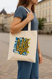 Набір екосумка-розмальовка „Тризуб“ бавовна 220 г/м2 38х42см ROSA Talent [CD] - мініатюра 7